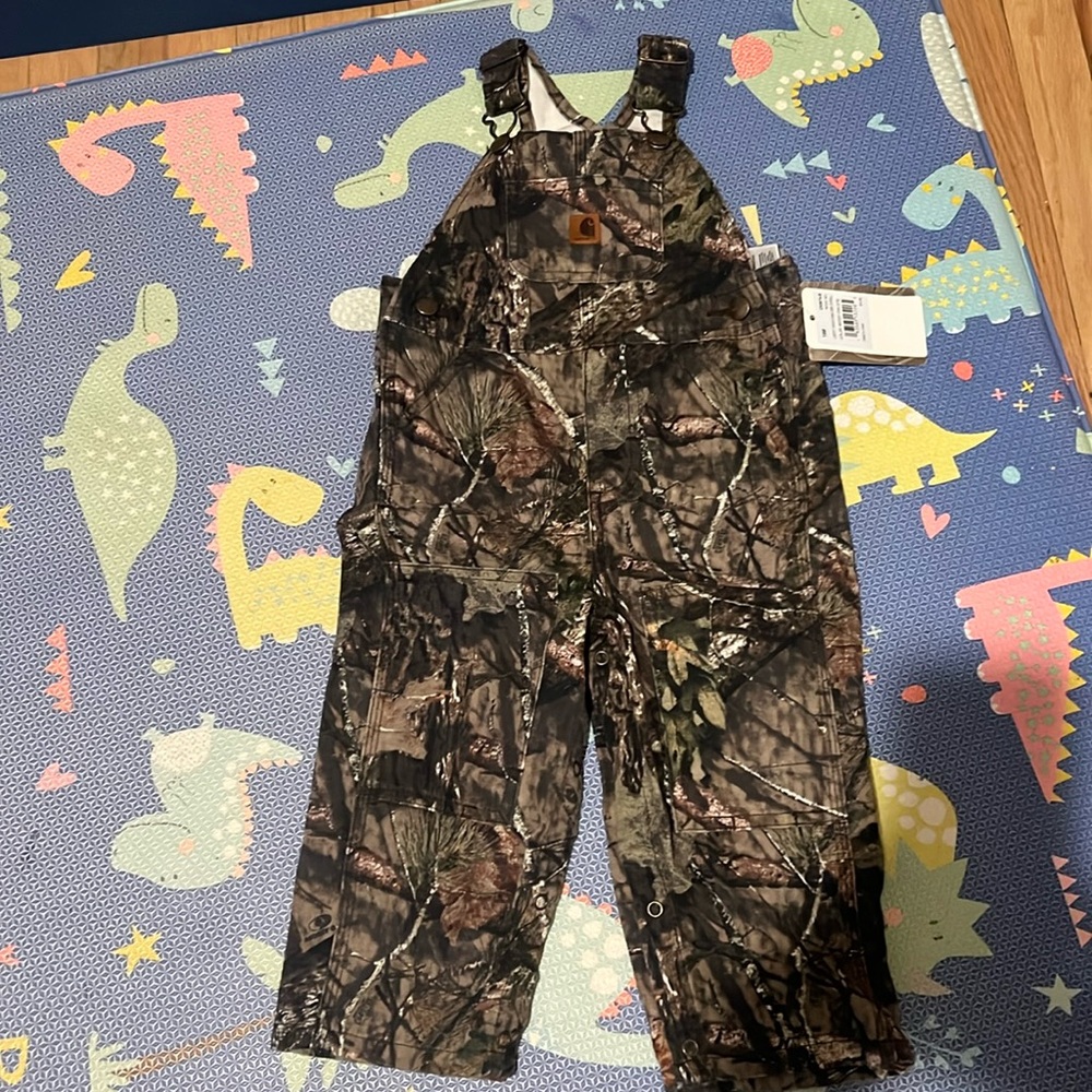 NWT Carhartt 18 month camo overalls
